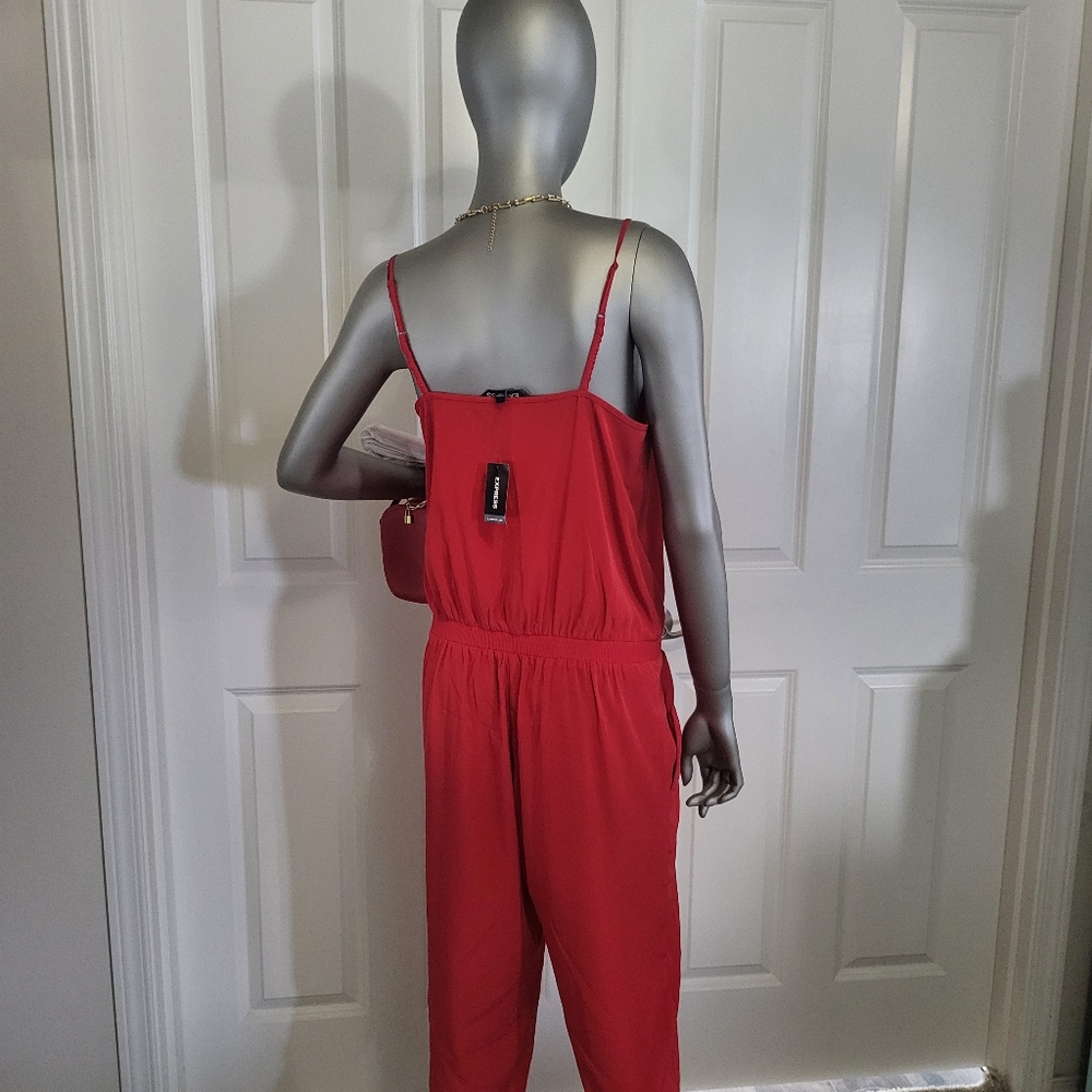 Express Red Jumpsuit - Picture 7 of 11
